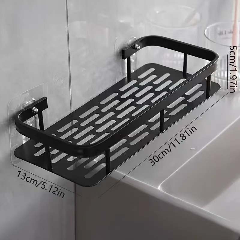 Wall-Mounted Adhesive Bathroom Shelf
