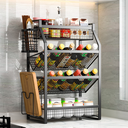 Multi-Tier Kitchen Spice Organizer Shelf Rack