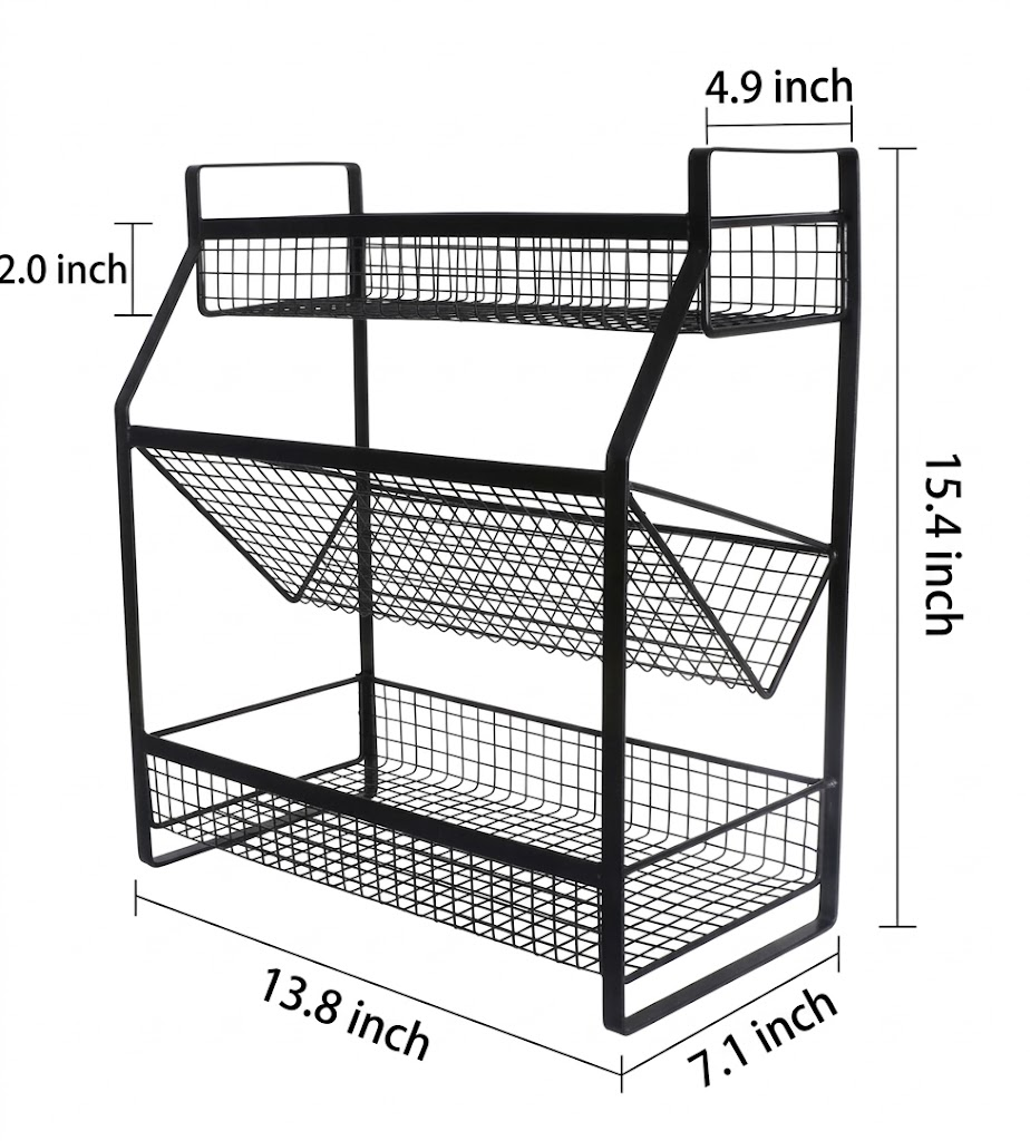 Multi-Tier Kitchen Spice Organizer Shelf Rack