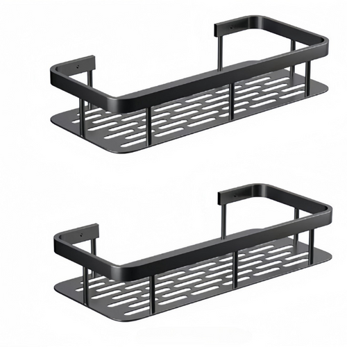 Wall-Mounted Adhesive Bathroom Shelf
