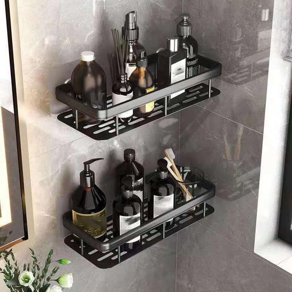 Wall-Mounted Adhesive Bathroom Shelf
